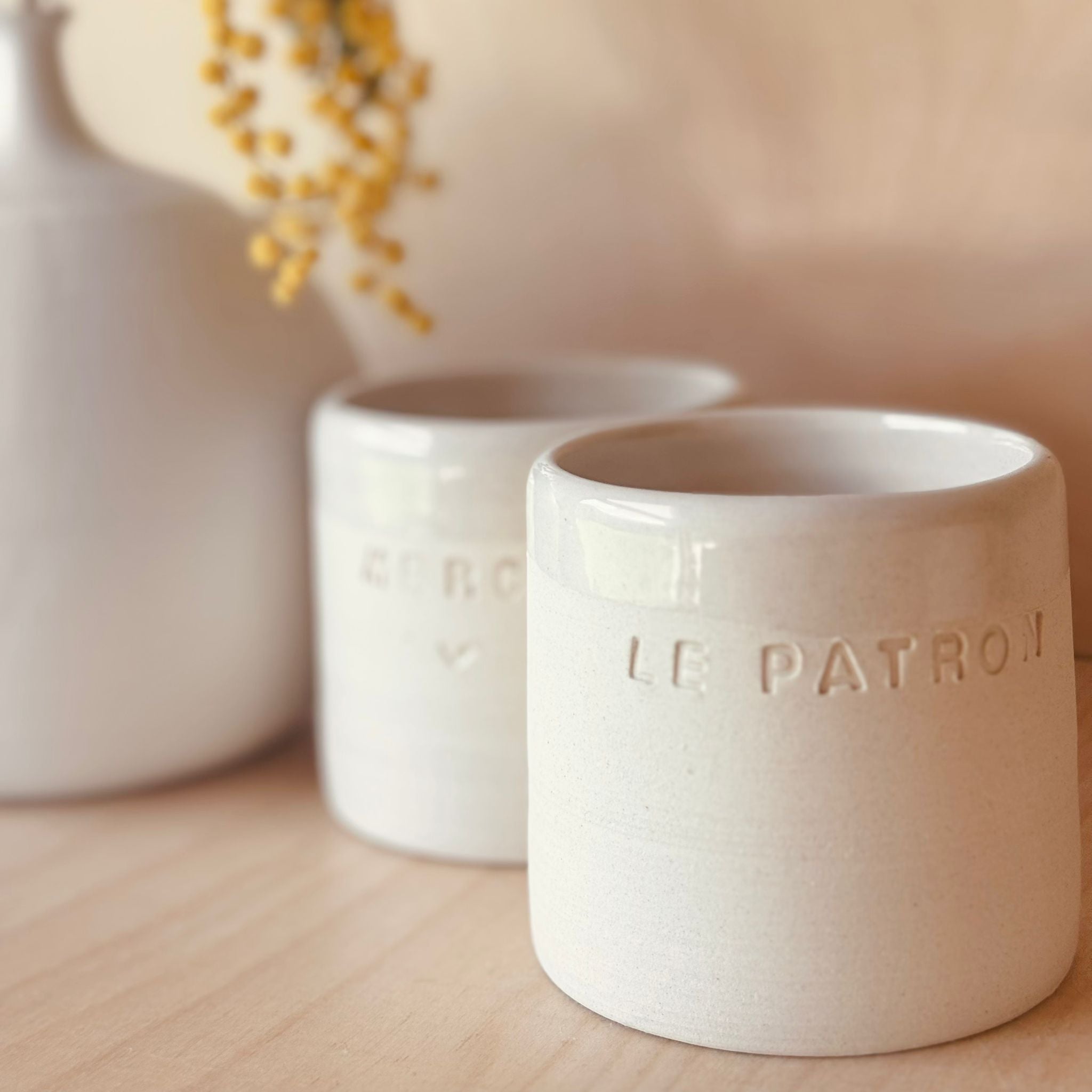 Mug Personnalisé Céramique Patrick Bruel - Fait Main En France - Hauteur 9 Pouces - Neuf Avec Emballage