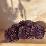 POMPONS À SUSPENDRE - PRUNE