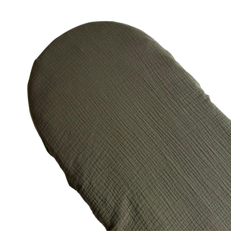 DRAP-HOUSSE DOUBLE GAZE - VERT FONCÉ