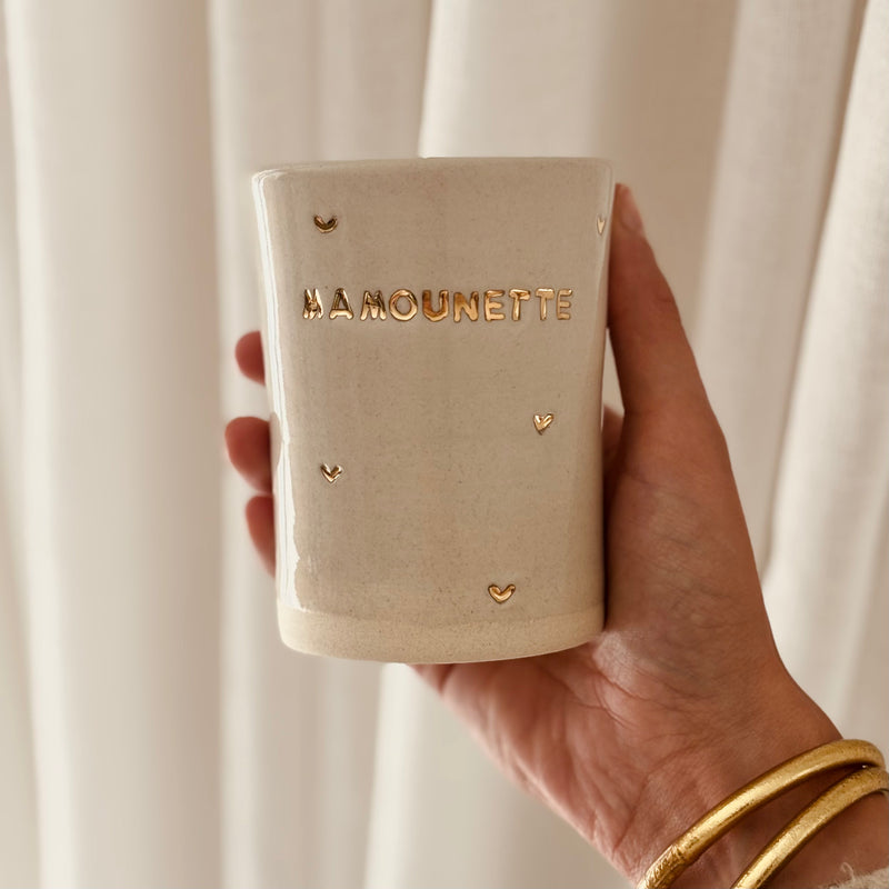 GRANDE TASSE PERSONNALISÉE COEURS OR