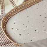 DRAP-HOUSSE DOUBLE GAZE - ÉTOILES DORÉES
