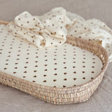 DRAP-HOUSSE DOUBLE GAZE - PETITS CŒURS