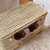 COFFRE PERSONNALISÉ À POMPONS - PRUNE, MARRON & LILAS