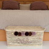 COFFRE PERSONNALISÉ À POMPONS - PRUNE, MARRON & LILAS