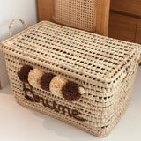 COFFRE PERSONNALISÉ À POMPONS - MARRON & NUDE