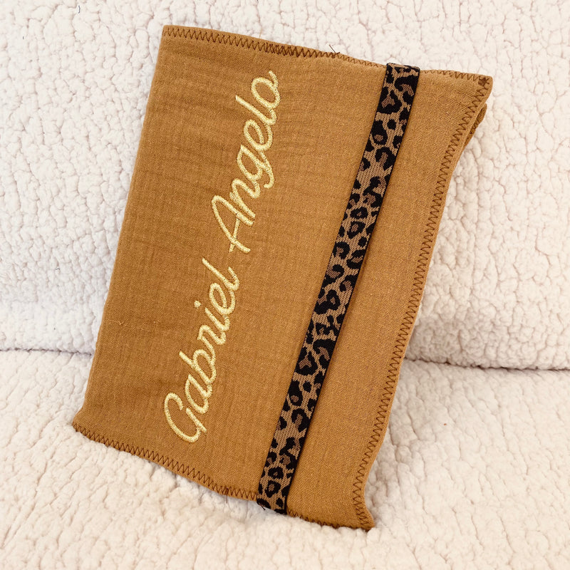 PROTÈGE CARNET DE SANTÉ - CARAMEL
