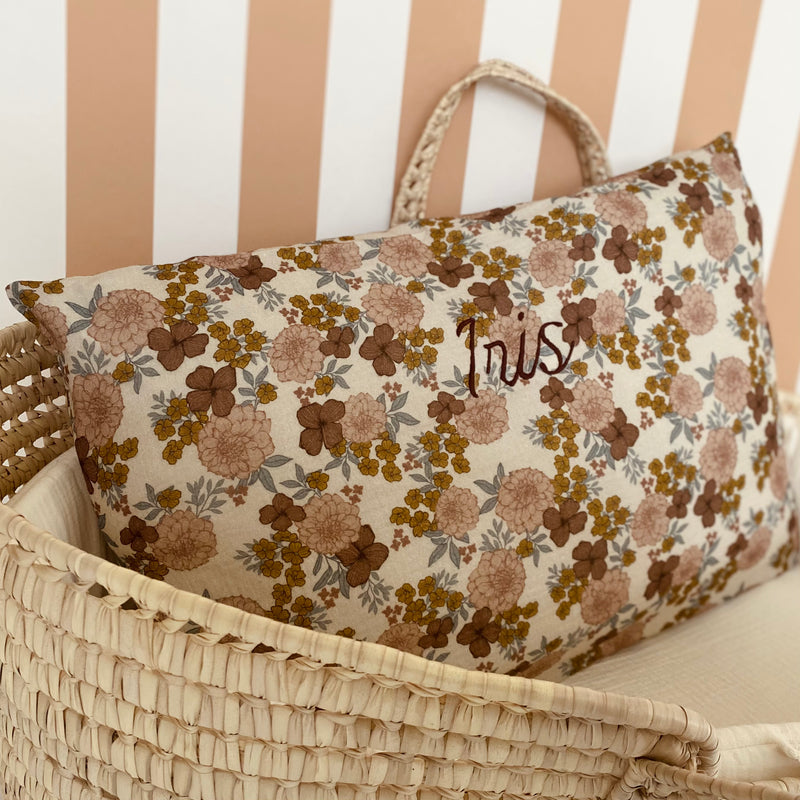 COUSSIN PERSONNALISABLE - DOUBLE GAZE PIVOINES