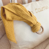 DOUDOU HOCHET JAUNE MOUTARDE