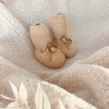jacky-and-family-chaussons-bébé-laine-tricot-beige-nude-elastique-doré-2